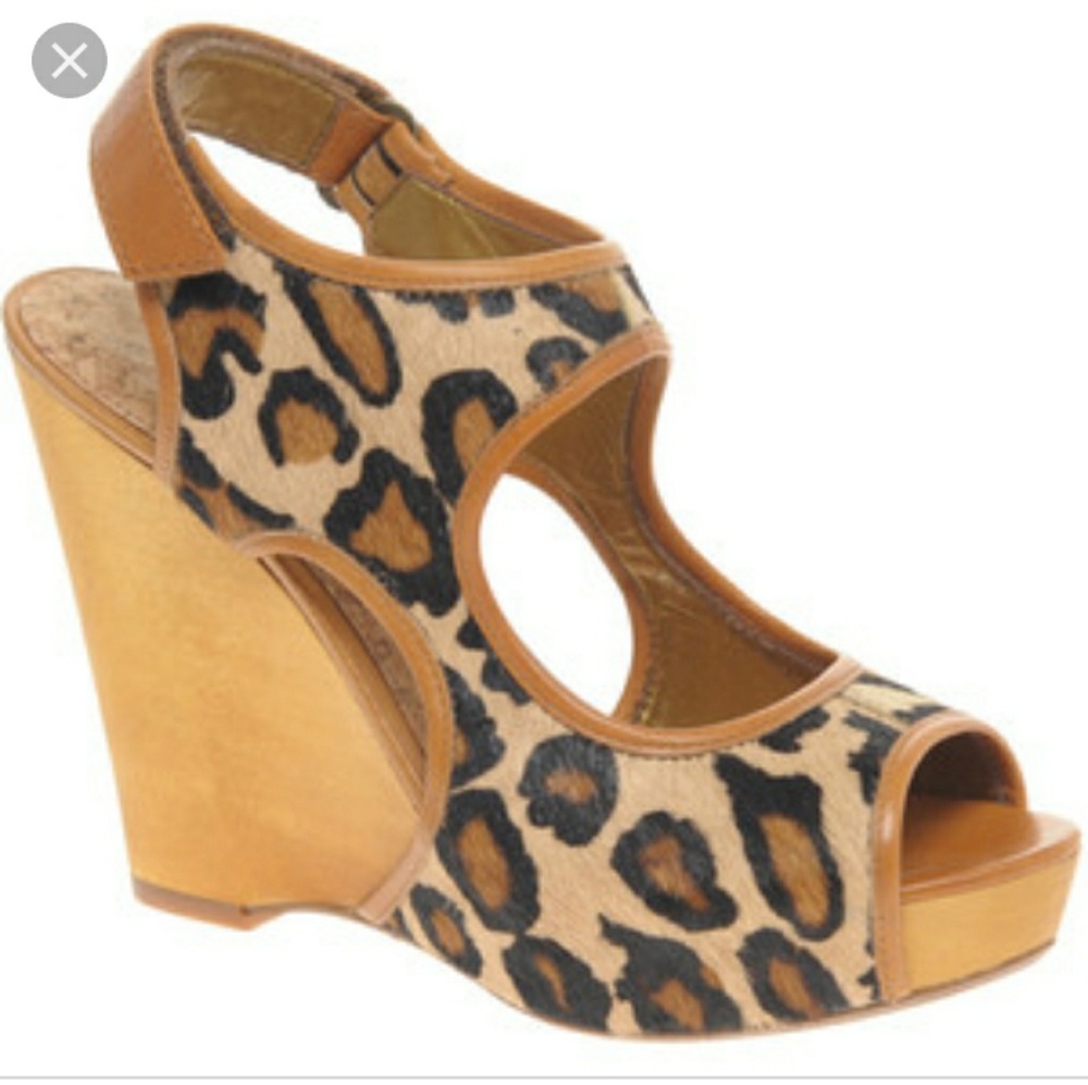 Sam Edelman leopard wedge sandal